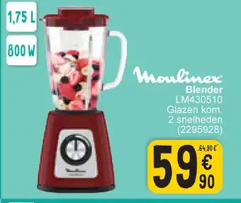 Cora Moulinex Blender LM430510 Glazen kom, 2 snelheden (2295928) aanbieding