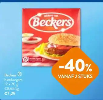 OKay Beckers hamburgers 12 x 70 g aanbieding