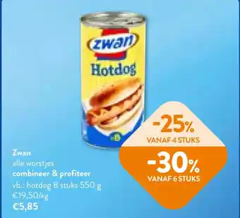 Zwan alle worstjes combineer & profiteer vb.: hotdog 8 stuks 550 g