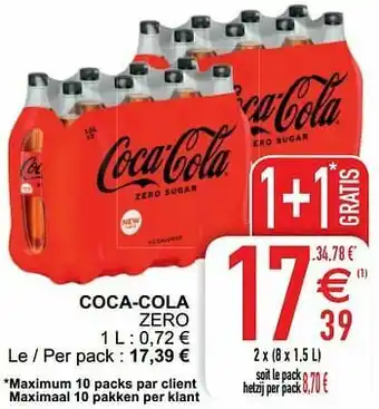 Cora Coca-cola zero aanbieding
