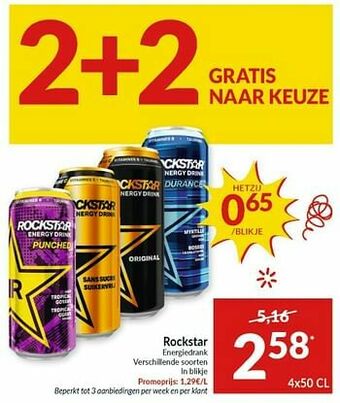 Intermarché Rockstar energiedrank aanbieding