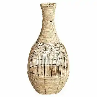 Kwantum Vaas Rattan Rond Bruin aanbieding