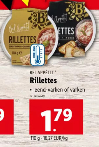 Lidl BEL APPÉTIT Rillettes aanbieding