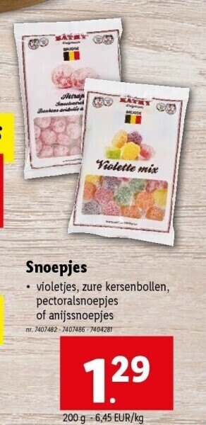 Lidl Snoepjes aanbieding