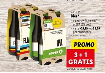 Lidl SUPER 8 Bier* 4 x 33cl aanbieding