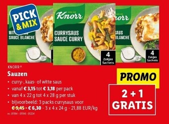 Lidl KNORRⓇ Sauzen aanbieding