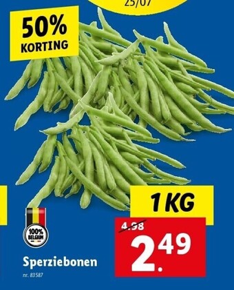 Lidl Sperziebonen 1kg aanbieding