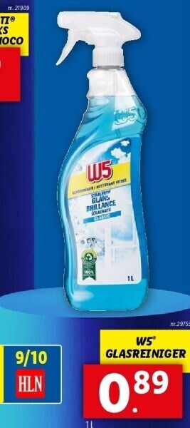 Lidl W5 Glasreiniger 1L aanbieding