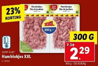 Lidl SAINT ALBY Hamblokjes xxl 300g aanbieding