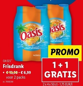 Lidl OASIS Frisdrank 2 x 40 x 50cl aanbieding