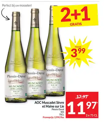 Intermarché AOC Muscadet Sèvre et Maine sur Lie 3 x 75cl aanbieding