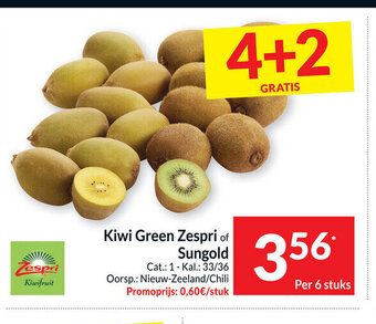 Intermarché Kiwi Green Zespri of Sungold aanbieding