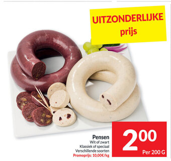 Pensen per 200g