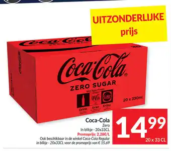 Intermarché Coca-Cola zero 20 x 33cl aanbieding