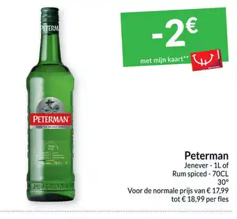 Intermarché Peterman Jenever - 1L aanbieding