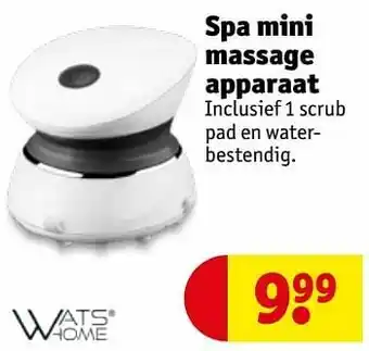 Kruidvat Watshome spa mini massage apparaat aanbieding