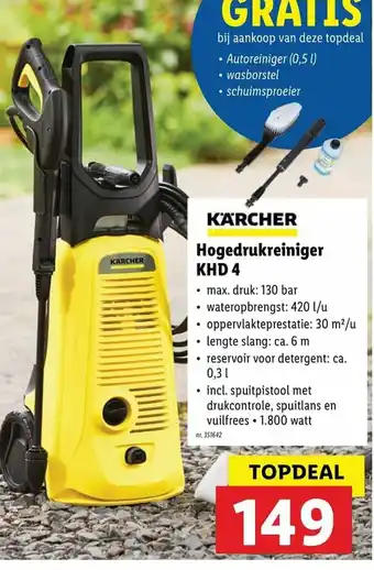 Lidl Karcher Hogedrukreiniger KHD 4 1800 watt aanbieding