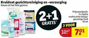 Kruidvat Hydro nachtcrème droge- gevoelige huid aanbieding