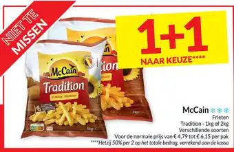 Intermarché McCain Frieten Tradition - 1kg of 2kg aanbieding