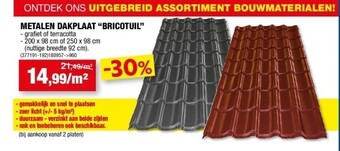 Hubo Metalen dakplaat “bricotuil” aanbieding