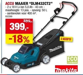 Hubo Accu maaier “dlm432ct2” aanbieding
