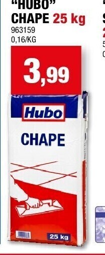 Hubo “hubo” chape 25 kg aanbieding