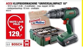 Hubo Accu klopboormachine “universalimpact 18” aanbieding