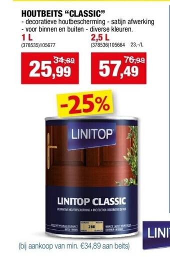 Hubo Houtbeits “classic” 1 l aanbieding