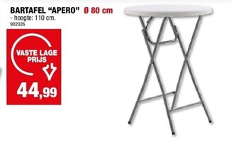 Hubo Bartafel “apero” ø 80 cm aanbieding