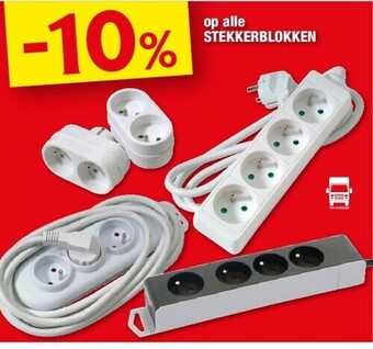 Hubo Op alle stekkerblokken aanbieding