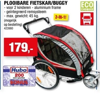 Hubo Plooibare fietskar/buggy aanbieding