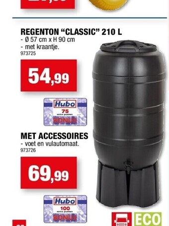 Hubo Regenton “classic” 210 l aanbieding