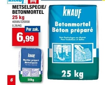 Hubo Metselspecie/ betonmortel 25 kg aanbieding