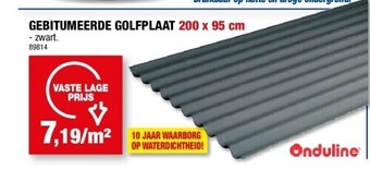 Hubo Gebitumeerde golfplaat 200 x 95 cm aanbieding