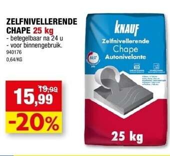 Hubo Zelfnivellerende chape 25 kg aanbieding
