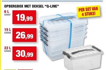 Hubo Opbergbox met deksel “q-line” 6 l aanbieding