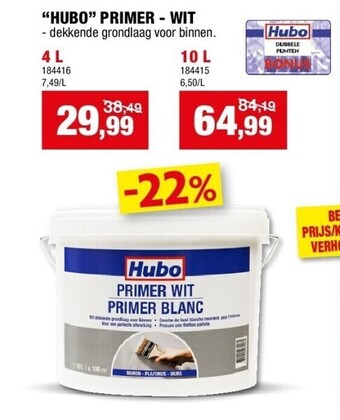 Hubo “hubo” primer - wit 4 l aanbieding