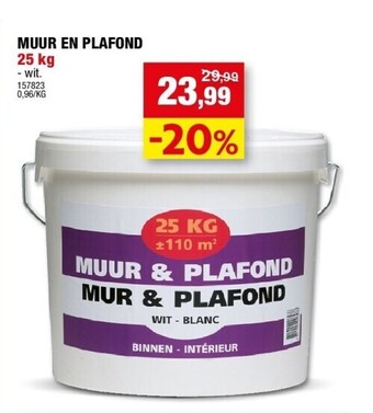 Hubo Muur en plafond 25 kg aanbieding