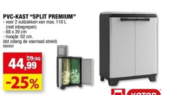 Hubo Pvc-kast “split premium” aanbieding