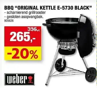 Hubo Bbq “original kettle e-5730 black” aanbieding