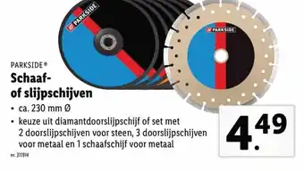 Schaaf- of slijpschijven 230mm