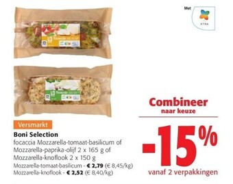 Colruyt Boni selection mozzarella-tomaat-basilicum aanbieding