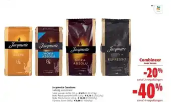 Colruyt Jacqmotte creations subtil gemalen koffie 250 g aanbieding