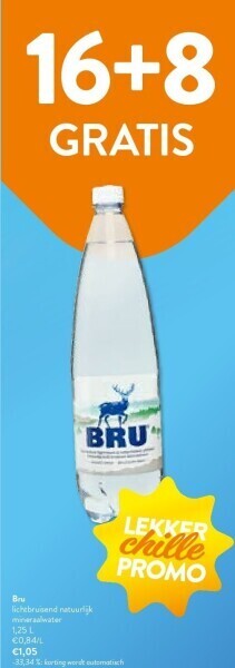 OKay Bru lichtbruisend natuurlijk mineraalwater aanbieding