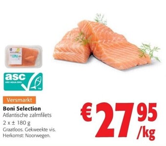 Colruyt Boni selection atlantische zalmfilets aanbieding