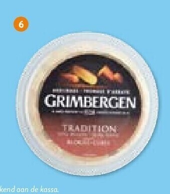 OKay Grimbergen abdijkaas jong belegen blokjes 150 g aanbieding