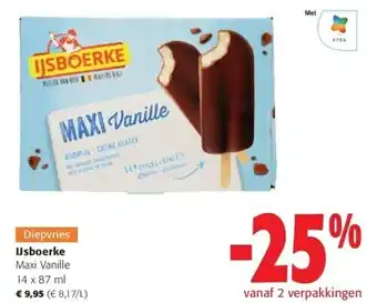 Colruyt Ijsboerke maxi vanille 14 x 87 ml aanbieding