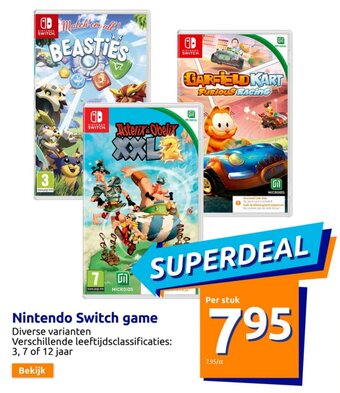 Action Nintendo Switch game aanbieding