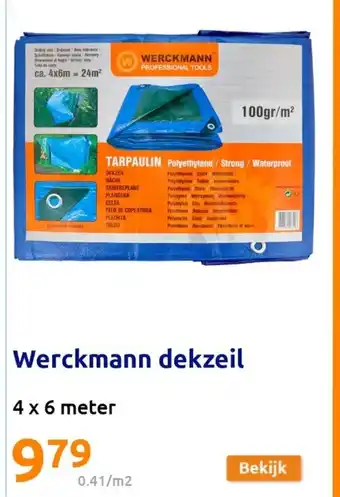 Action Werckmann dekzeil 4 x 6 meter aanbieding