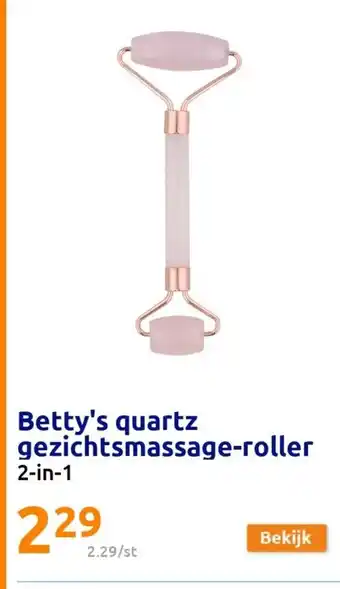 Betty's quartz gezichtsmassage-roller 2-in-1